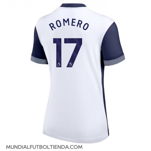 Camiseta Tottenham Hotspur Cristian Romero #17 Primera Equipación Replica 2024-25 para mujer mangas cortas